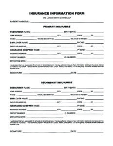 patient insurance patients form